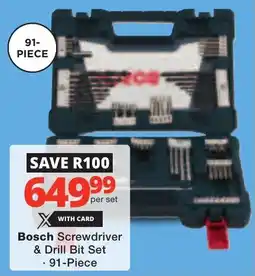 Checkers Bosch Screwdriver & Drill Bit Set offer