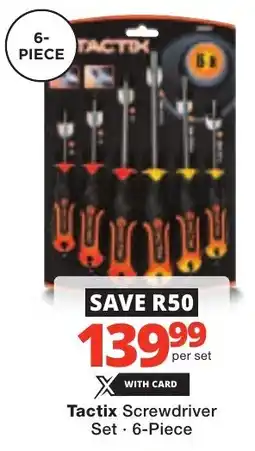 Checkers Tactix Screwdriver Set offer