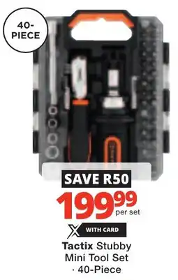 Checkers Tactix Stubby Mini Tool Set offer