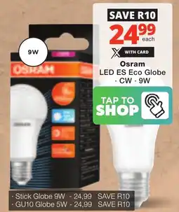 Checkers Osram LED ES Eco Globe offer