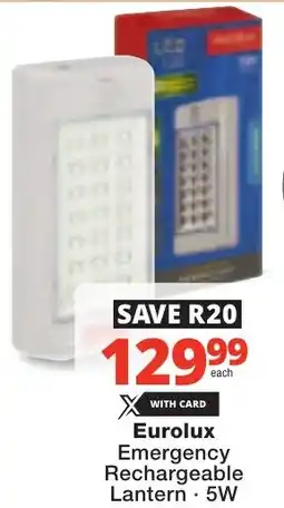 Checkers Eurolux Emergency Rechargeable Lantern offer