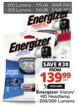 Checkers Energizer Vision/ HD Headlamp offer