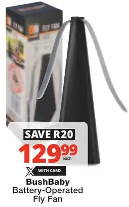 Checkers BushBaby Battery-Operated Fly Fan offer