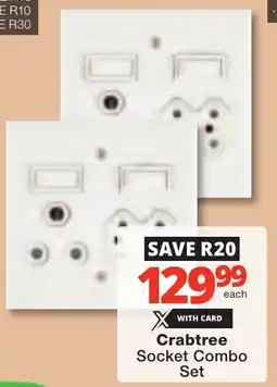 Checkers Crabtree Socket Combo Set offer