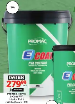 Checkers Promac Paints E-Coat PVA Interior Paint offer