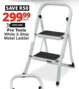 Checkers Pro Tools White 2-Step Metal Ladder offer