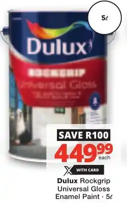 Checkers Dulux Rockgrip Universal Gloss Enamel Paint offer