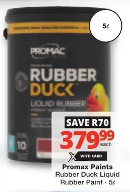 Checkers Promax Paints Rubber Duck Liquid Rubber Paint offer