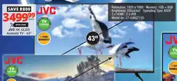 Checkers JVC 43" 4K QLED Android TV offer