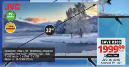 Checkers JVC 32" 4K QLED Android TV offer