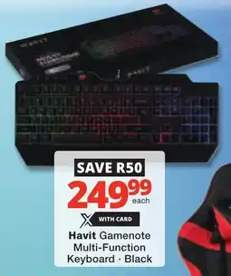 Checkers Havit Gamenote Multi-Function Keyboard offer