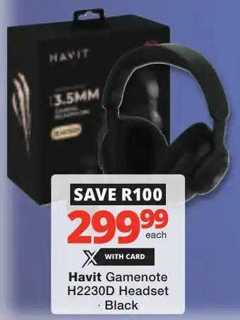 Checkers Havit Gamenote H2230D Headset offer