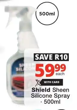 Checkers Shield Sheen Silicone Spray offer