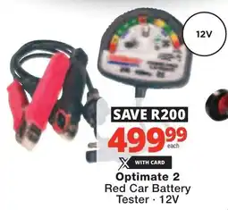 Checkers Optimate 2 Red Car Battery Tester offer