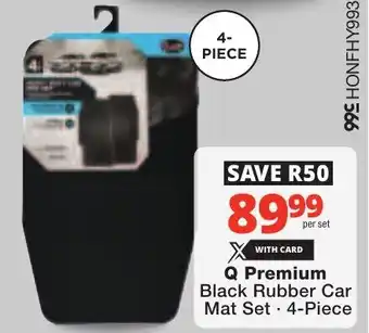 Checkers Q Premium Black Rubber Car Mat Set offer