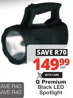 Checkers Q Premium Black LED Spotlight offer