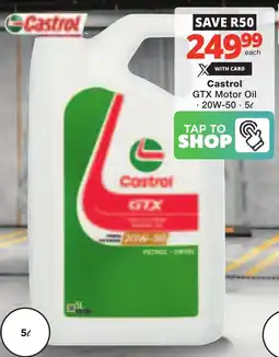 Checkers Castrol GTX Motor Oil offer