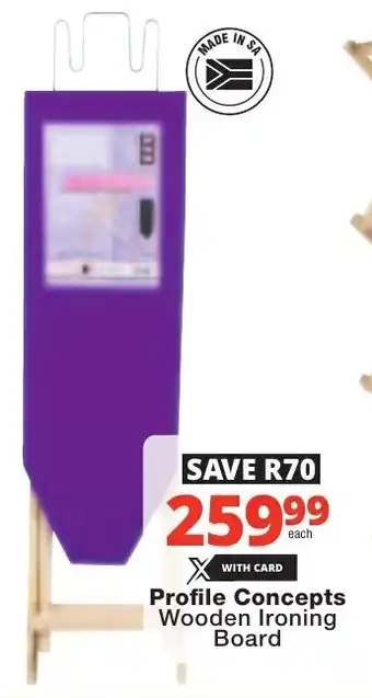 Checkers Profile Concepts Wooden Ironing Board offer