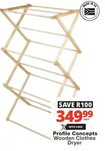Checkers Profile Concepts Wooden Clothes Dryer offer