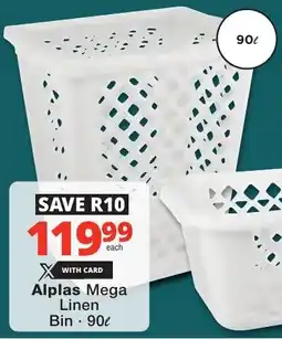 Checkers Alplas Mega Linen Bin offer