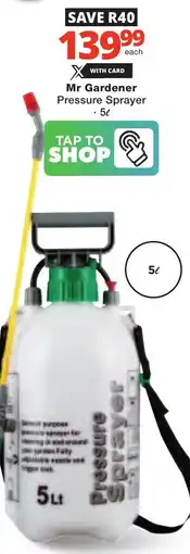 Checkers Mr Gardener Pressure Sprayer offer