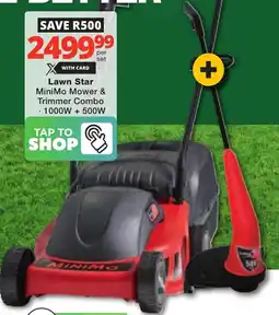 Checkers Lawn Star MiniMo Mower & Trimmer Combo offer