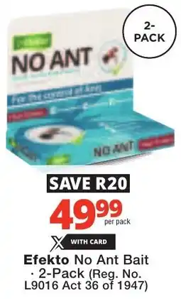 Checkers Efekto No Ant Bait offer