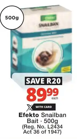 Checkers Efekto Snailban Bait offer