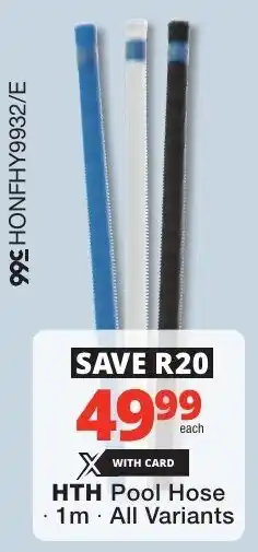 Checkers HTH Pool Hose offer