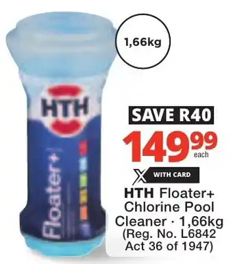 Checkers HTH Floater+ Chlorine Pool Cleaner offer