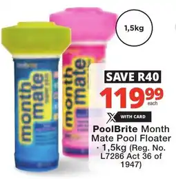 Checkers PoolBrite Month Mate Pool Floater offer