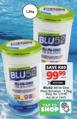 Checkers Blu52 All-in-One Pool Solution offer