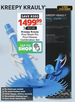 Checkers Kreepy Krauly Pool Shark Pro Pool Cleaner Combination Set offer