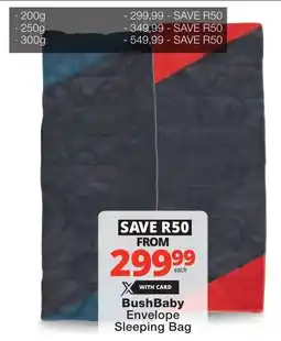 Checkers BushBaby Envelope Sleeping Bag offer