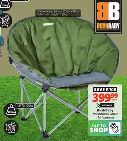 Checkers Bush Baby Mushroom Chair offer