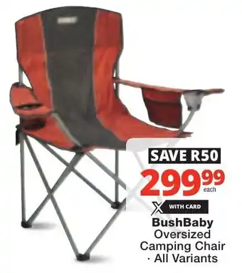 Checkers BushBaby Oversized Camping Chair offer