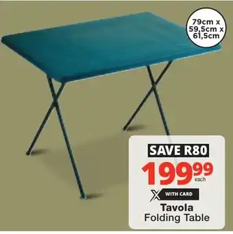 Checkers Tavola Folding Table offer