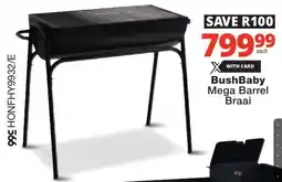Checkers BushBaby Mega Barrel Braai offer