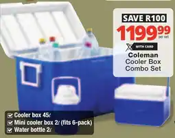 Checkers Coleman Cooler Box Combo Set offer