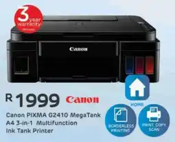 Computer Mania Canon PIXMA G2410 MegaTank A4 3-in-1 Multifunction Ink Tank Printer offer