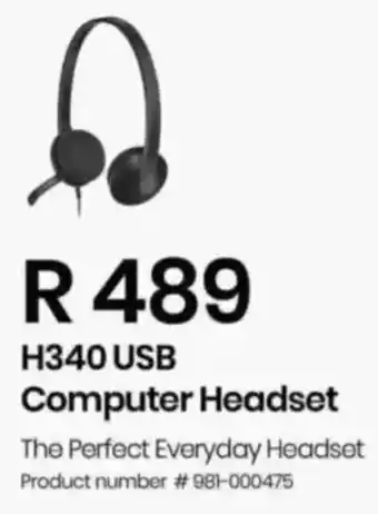 Computer Mania Logitech H340 USB Computer Headset offer
