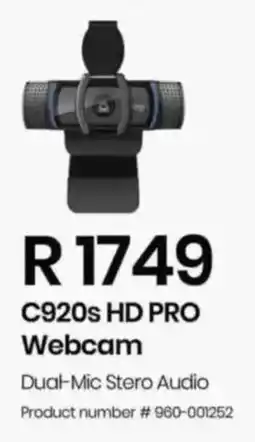 Computer Mania Logitech C920s HD PRO Webcam offer