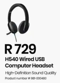 Computer Mania Logitech H540 Wired USB Computer Headset offer