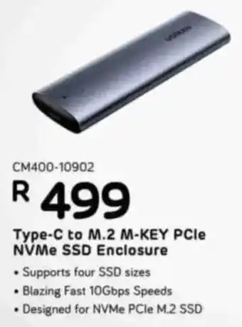 Computer Mania UGREEN Type-C to M.2 M-KEY PCle NVMe SSD Enclosure offer