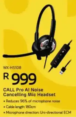 Computer Mania Winx Call Pro AI Noise Cancelling Mic Headset offer