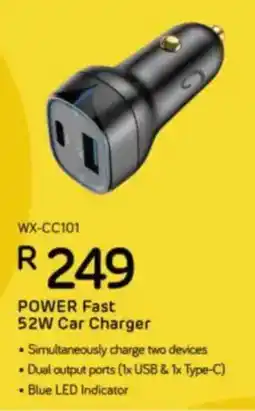 Computer Mania Winx Power Fast 52W Car Charger offer