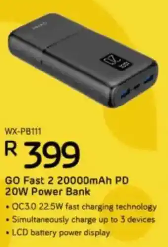 Computer Mania Winx Go Fast 2 20000mAh PD 20W Power Bank offer