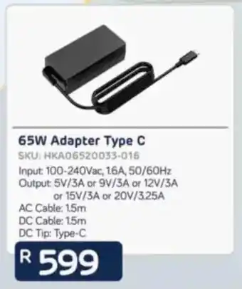Computer Mania Huntkey 65W Adapter Type C offer