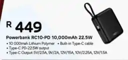 Computer Mania RED-E Powerbank RC10-PD 10,000mAh 22.5W offer