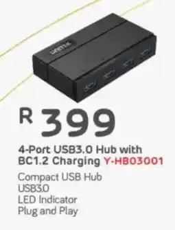 Computer Mania UNITEK 4-Port USB3.0 Hub with BC1.2 Charging offer